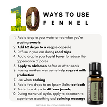 Load image into Gallery viewer, dōTERRA Fennel Essential Oil (Sweet)- 15ml